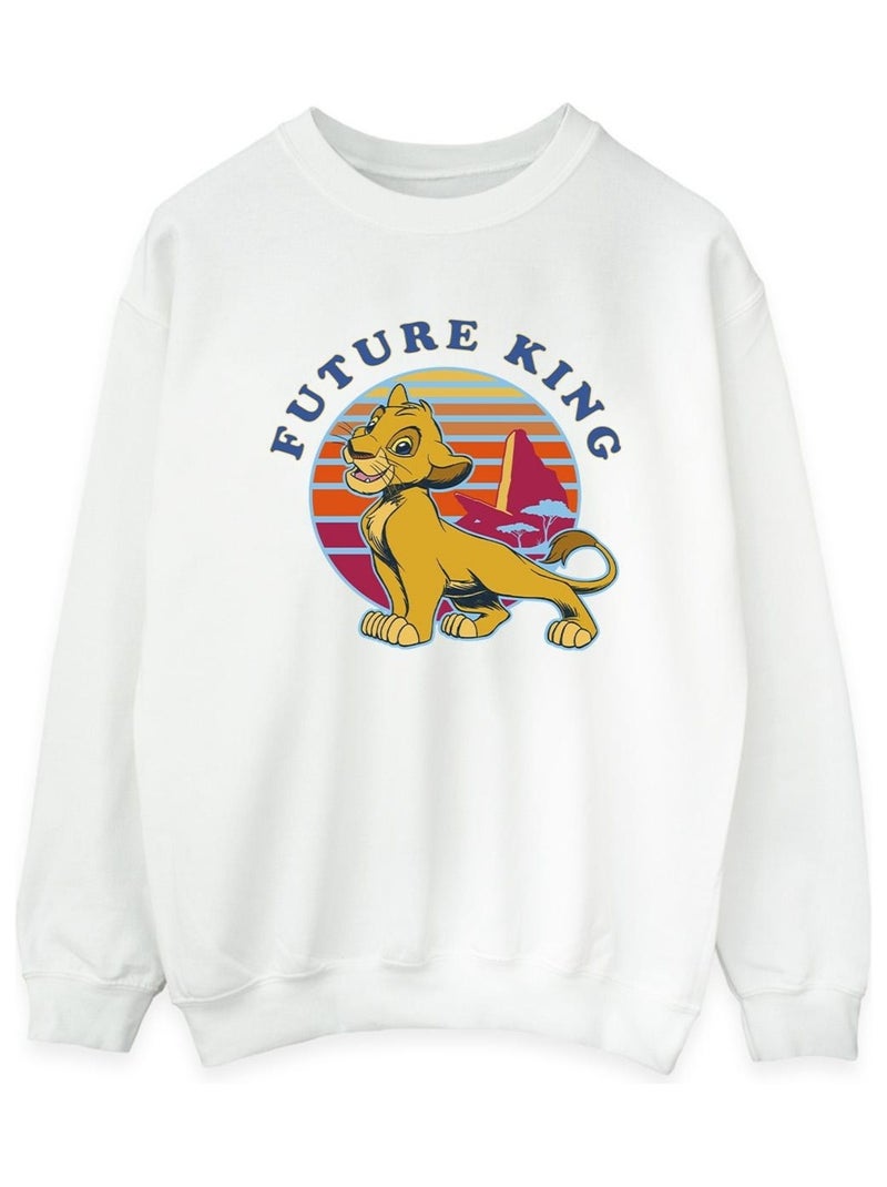 Disney - Sweat THE LION KING FUTURE KING Blanc - Kiabi