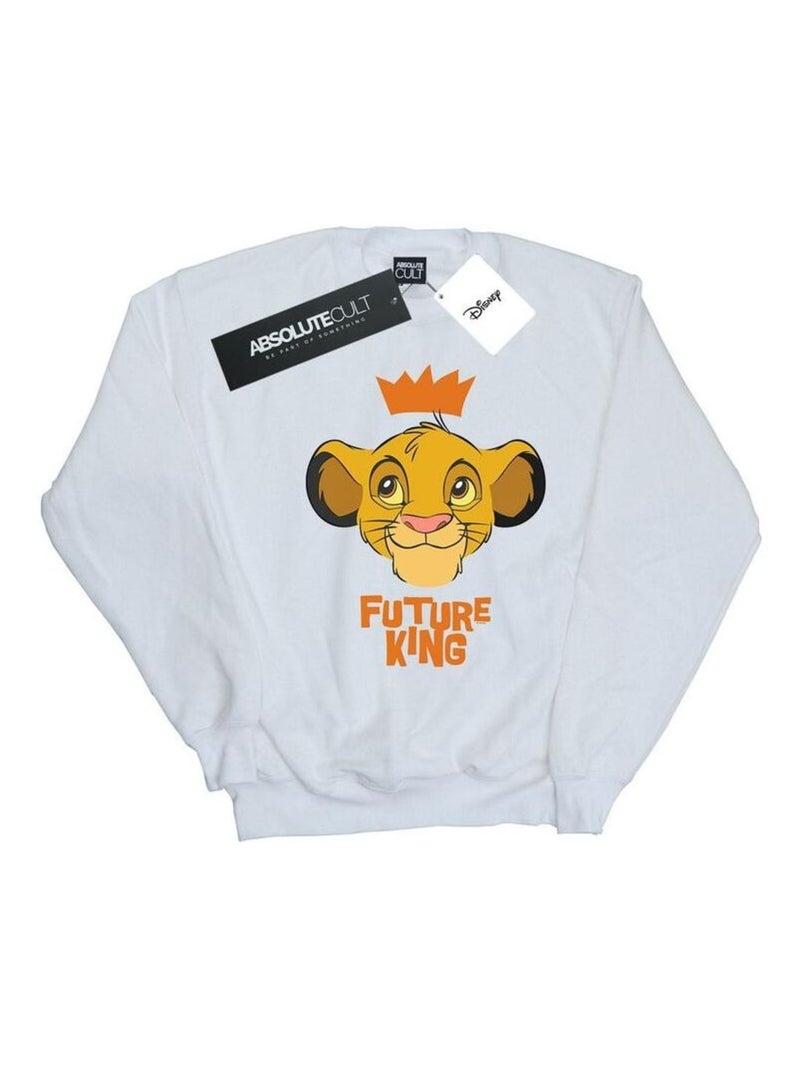 Disney - Sweat THE LION KING FUTURE KING Blanc - Kiabi