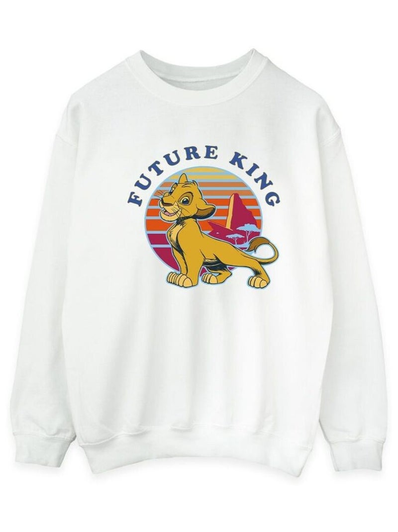 Disney - Sweat THE LION KING FUTURE KING Blanc - Kiabi