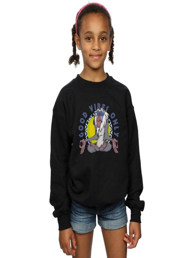Disney - Sweat THE LION KING GOOD VIBES ONLY Noir - Kiabi