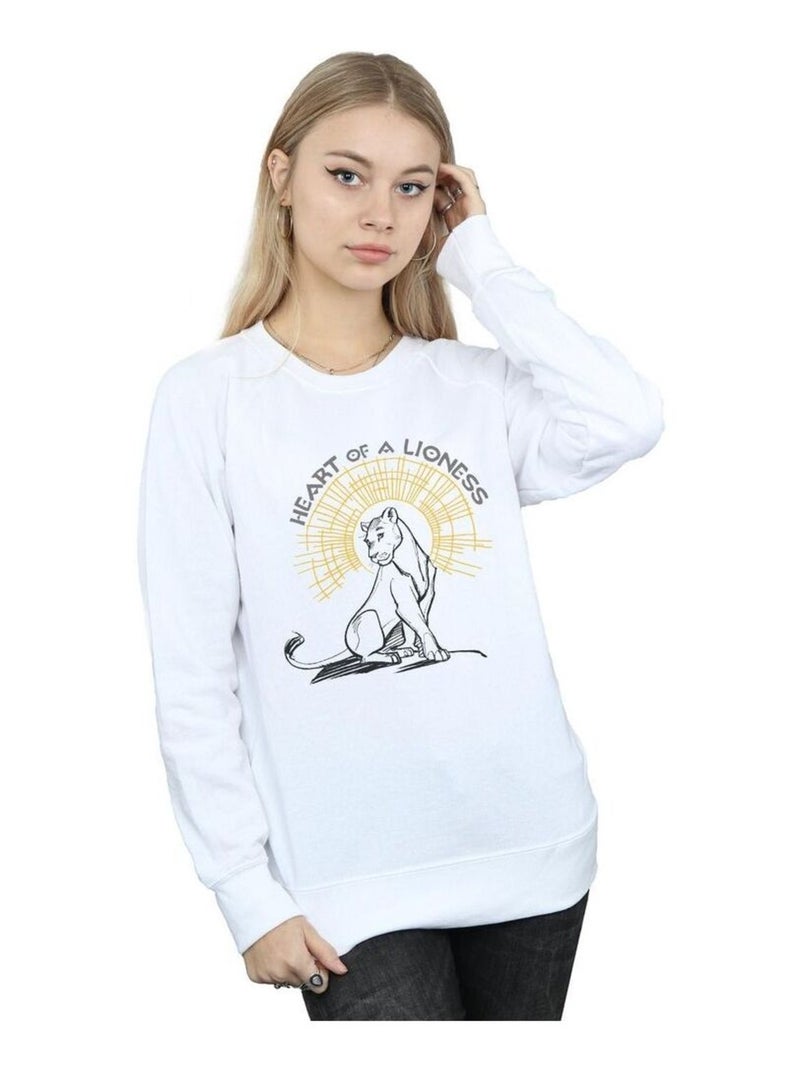 Disney - Sweat THE LION KING HEART OF A LIONESS Blanc - Kiabi