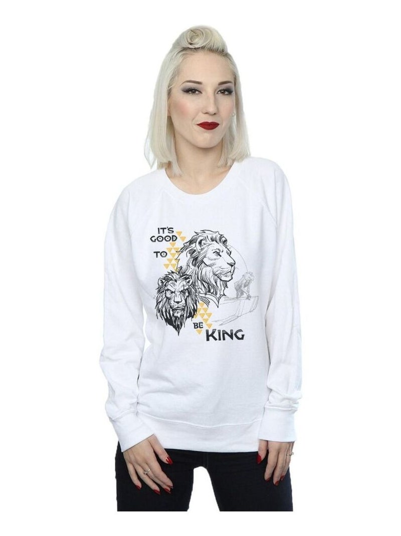 Disney - Sweat THE LION KING IT'S GOOD TO BE KING Blanc - Kiabi