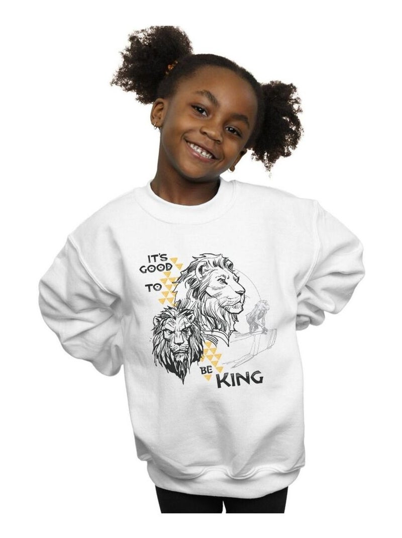 Disney - Sweat THE LION KING IT'S GOOD TO BE KING Blanc - Kiabi