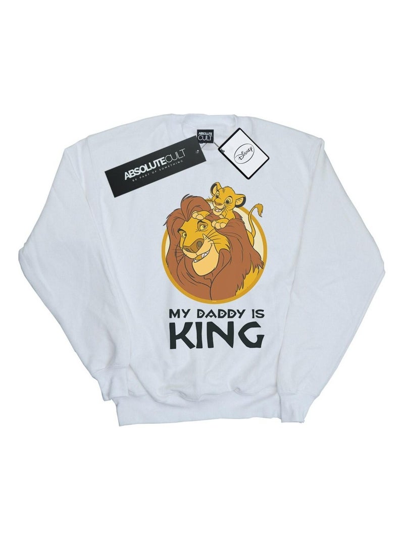 Disney - Sweat THE LION KING MY DADDY IS KING Blanc - Kiabi