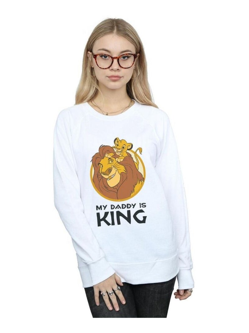 Disney - Sweat THE LION KING MY DADDY IS KING Blanc - Kiabi
