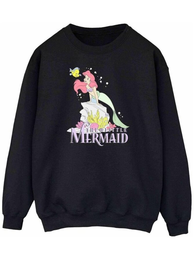 Disney - Sweat THE LITTLE MERMAID FADED NOSTALGIA Noir - Kiabi