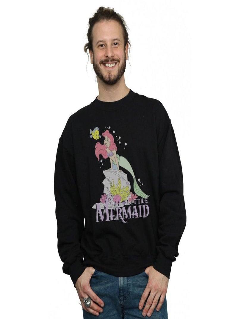 Disney - Sweat THE LITTLE MERMAID FADED NOSTALGIA Noir - Kiabi