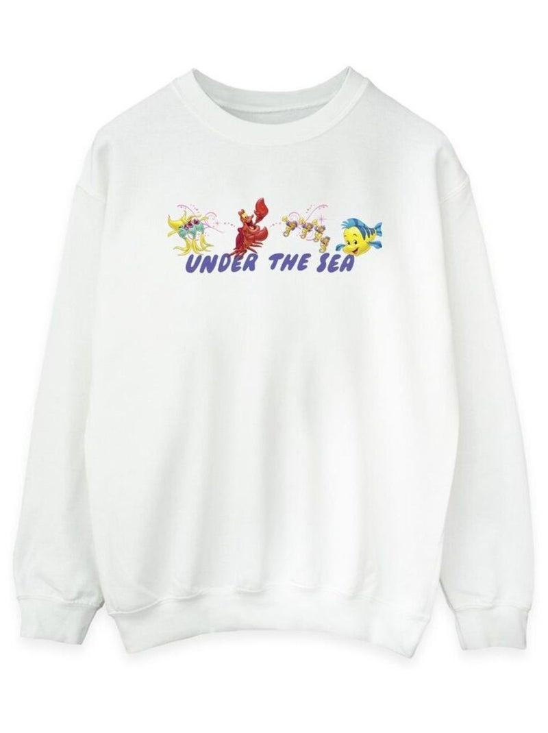 Disney - Sweat THE LITTLE MERMAID UNDER THE SEA Blanc - Kiabi
