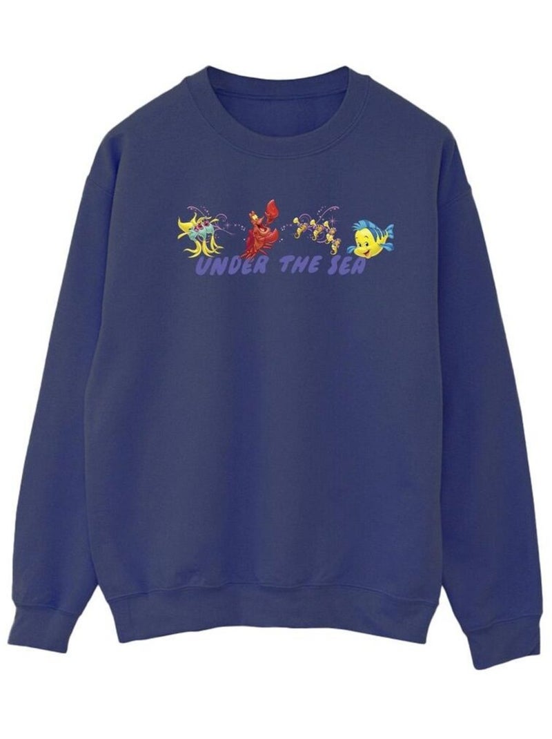 Disney - Sweat THE LITTLE MERMAID UNDER THE SEA Bleu marine - Kiabi