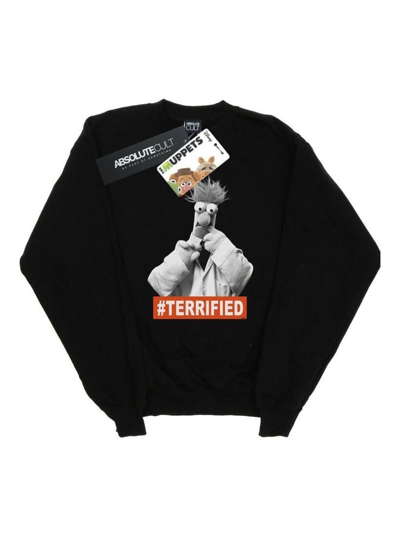 Disney - Sweat THE MUPPETS BEAKER TERRIFIED Noir - Kiabi