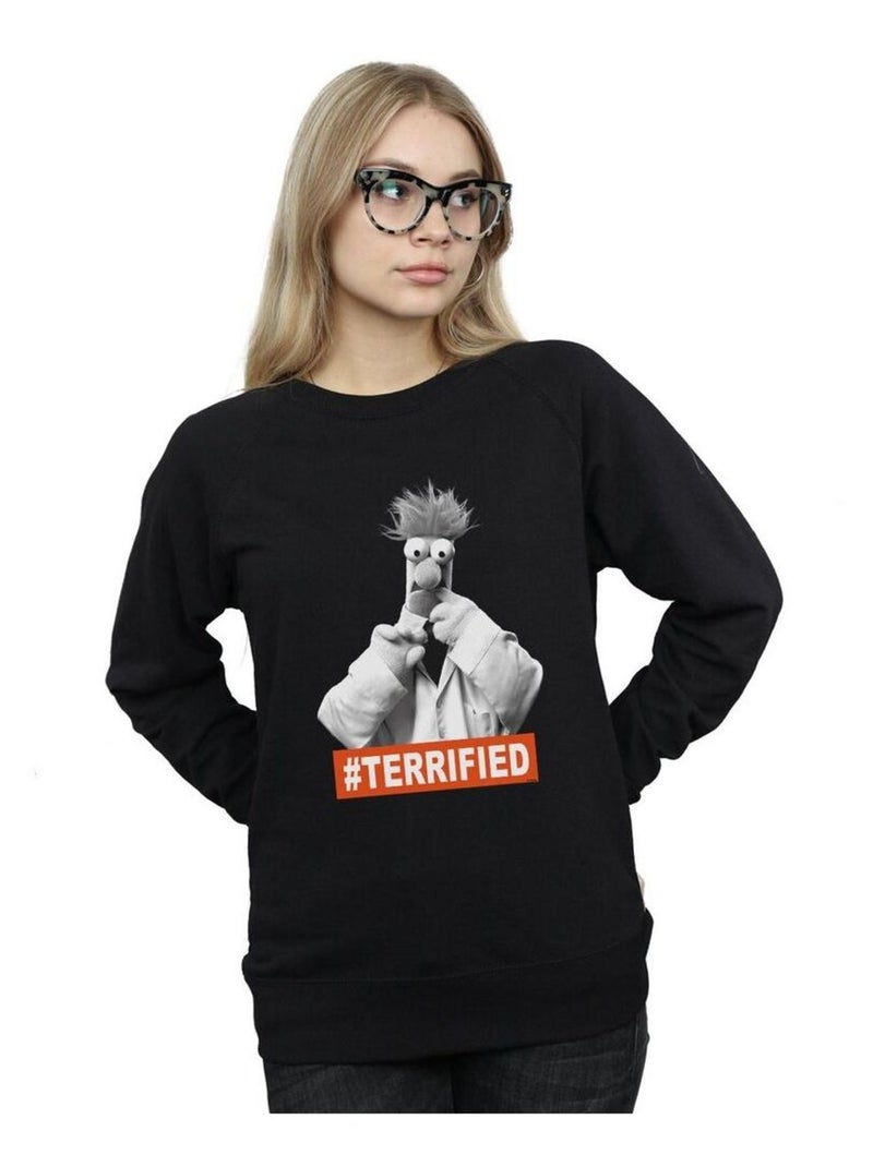 Disney - Sweat THE MUPPETS BEAKER TERRIFIED Noir - Kiabi