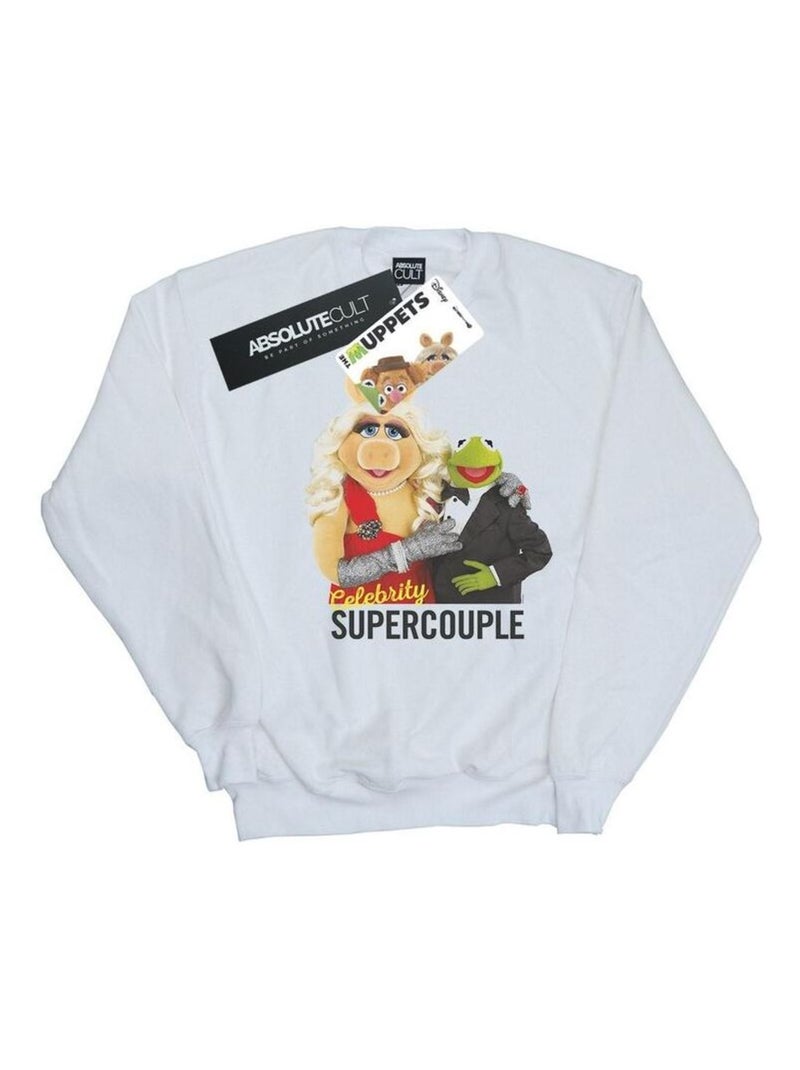 Disney - Sweat THE MUPPETS CELEBRITY SUPERCOUPLE Blanc - Kiabi