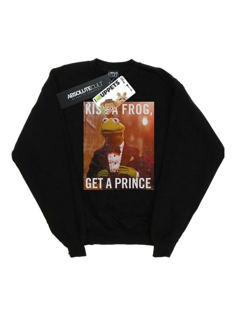 Disney - Sweat THE MUPPETS KISS A FROG GET A PRINCE Noir - Kiabi