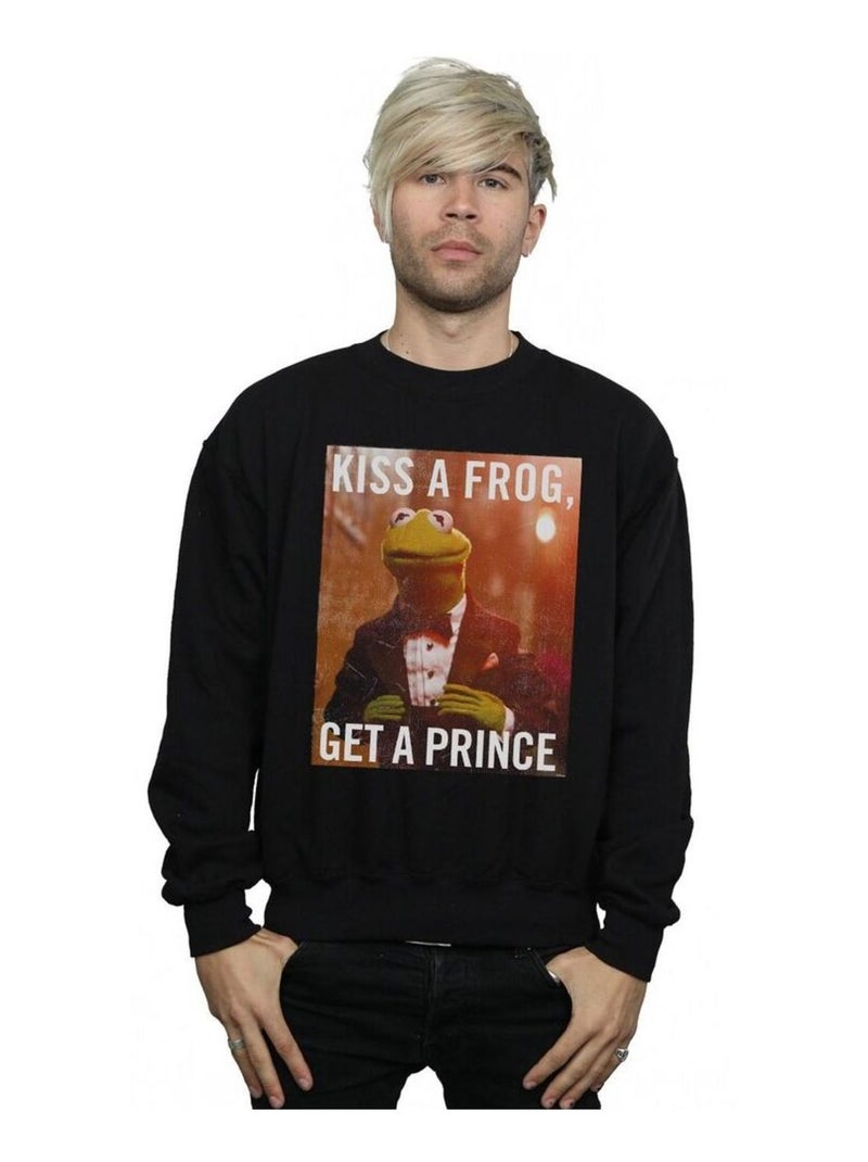 Disney - Sweat THE MUPPETS KISS A FROG GET A PRINCE Noir - Kiabi