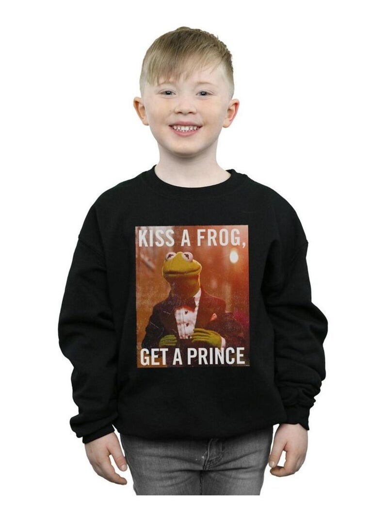 Disney - Sweat THE MUPPETS KISS A FROG GET A PRINCE Noir - Kiabi