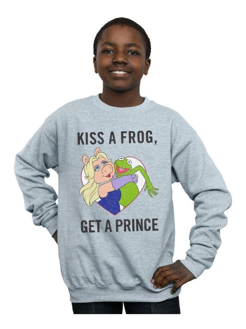 Disney - Sweat THE MUPPETS KISS A FROG Gris chiné - Kiabi
