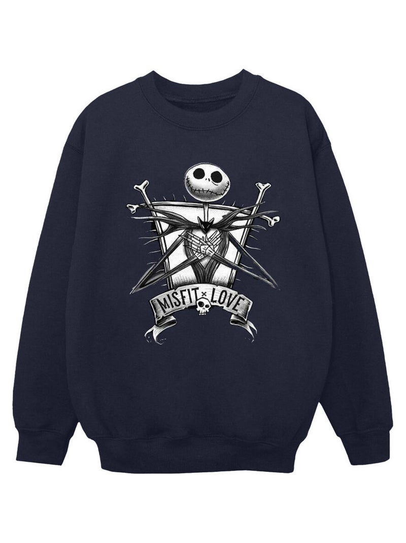 Disney - Sweat THE NIGHTMARE BEFORE CHRISTMAS Bleu marine - Kiabi