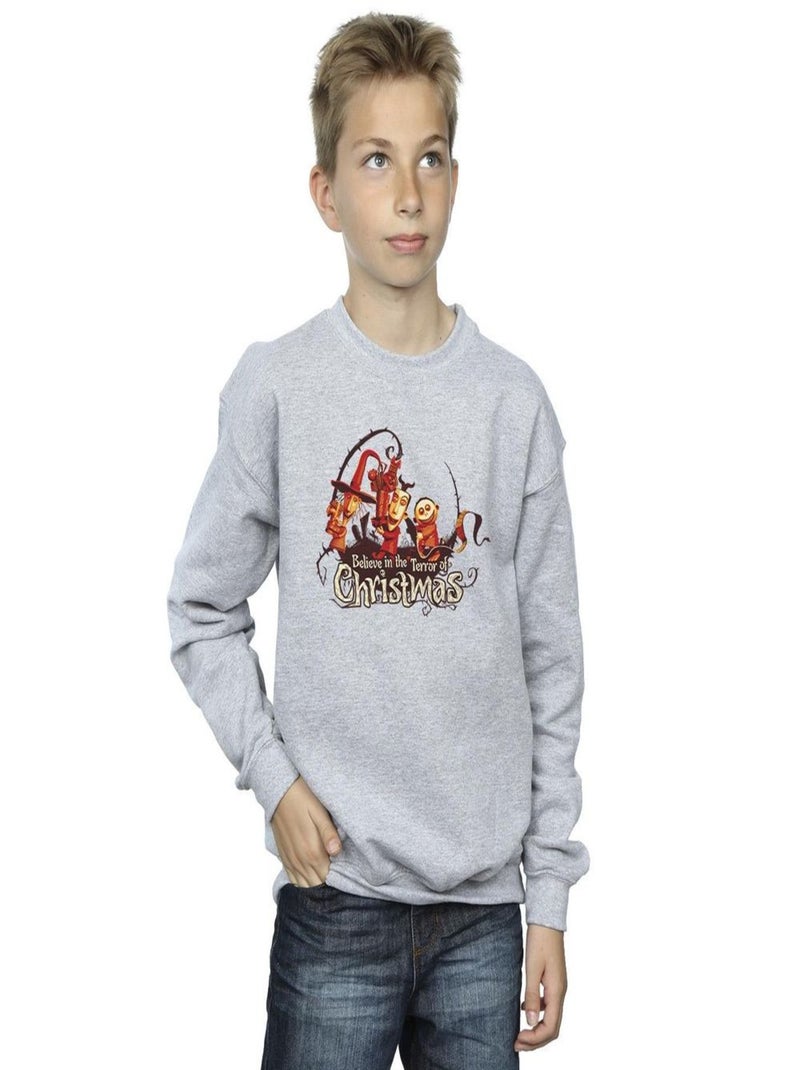 Disney - Sweat THE NIGHTMARE BEFORE CHRISTMAS Gris chiné - Kiabi