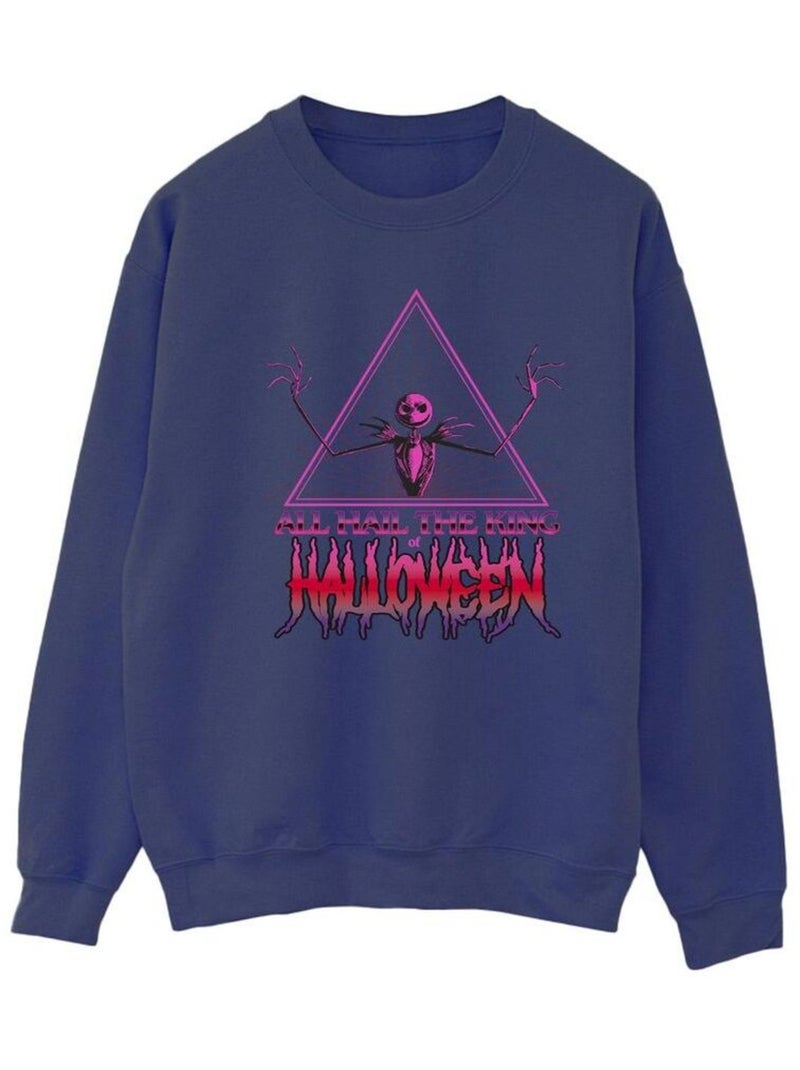 Disney - Sweat THE NIGHTMARE BEFORE CHRISTMAS HALLOWEEN KING Bleu marine - Kiabi