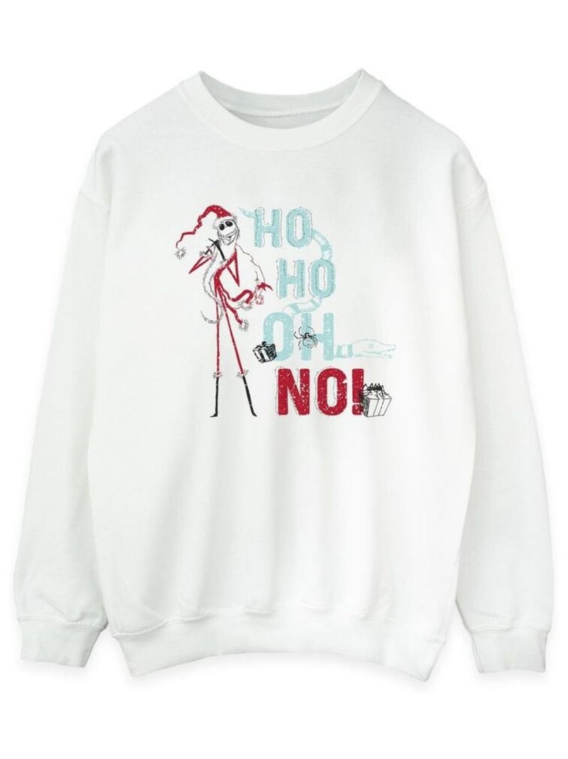 Disney - Sweat THE NIGHTMARE BEFORE CHRISTMAS HO HO NO Blanc - Kiabi