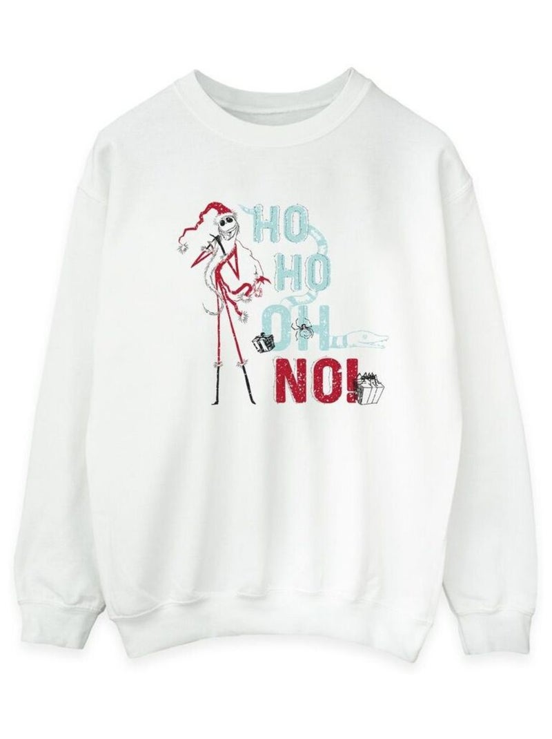 Disney - Sweat THE NIGHTMARE BEFORE CHRISTMAS HO HO NO Blanc - Kiabi