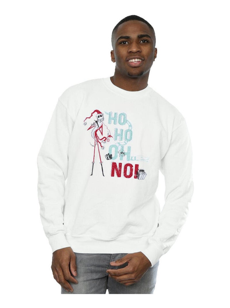 Disney - Sweat THE NIGHTMARE BEFORE CHRISTMAS HO HO NO Blanc - Kiabi