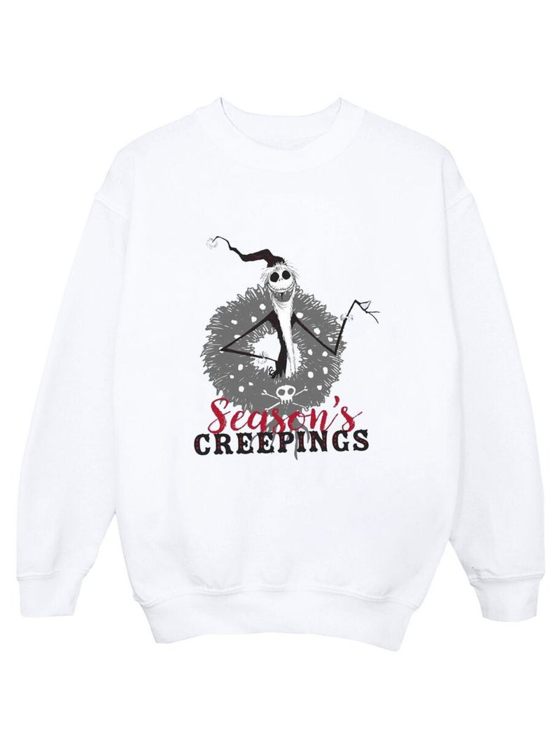 Disney - Sweat THE NIGHTMARE BEFORE CHRISTMAS SEASONS CREEPINGS Blanc - Kiabi