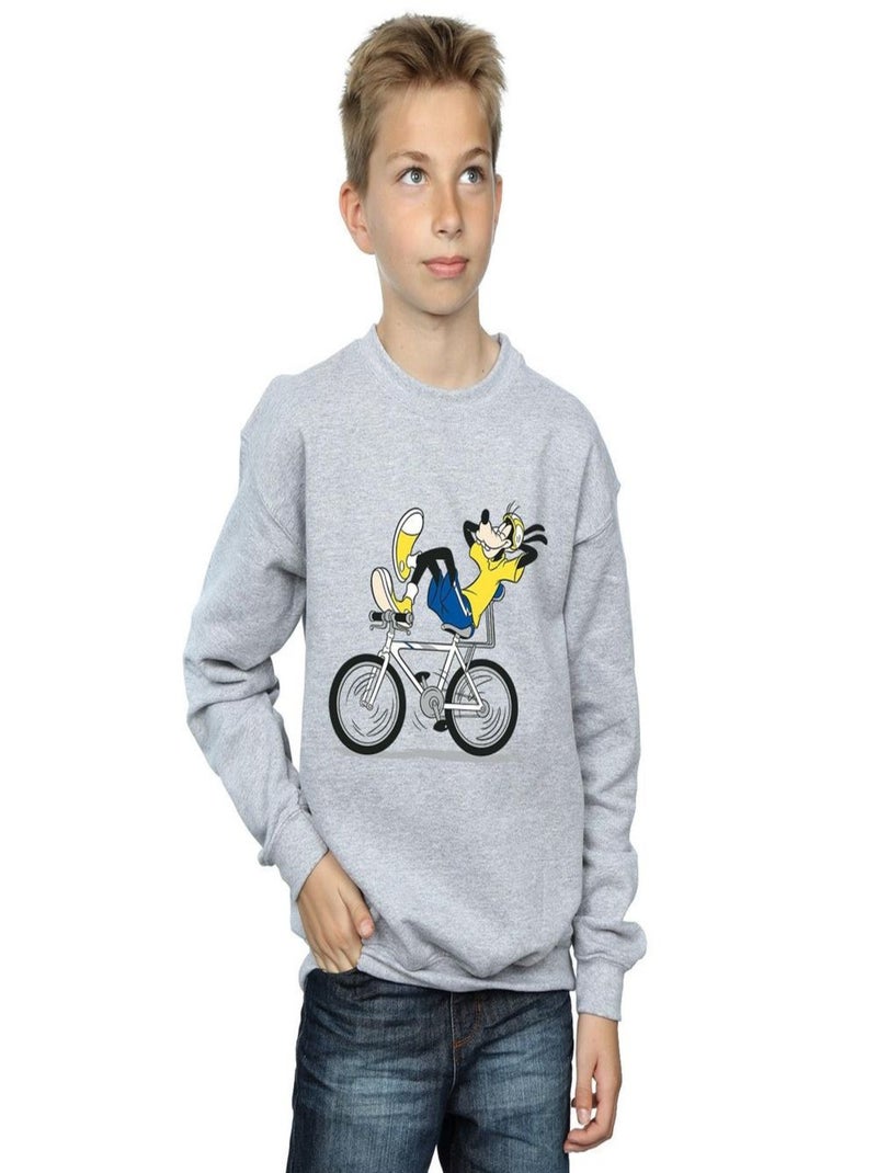 Disney - Sweat TOUR DE GOOFY Gris chiné - Kiabi