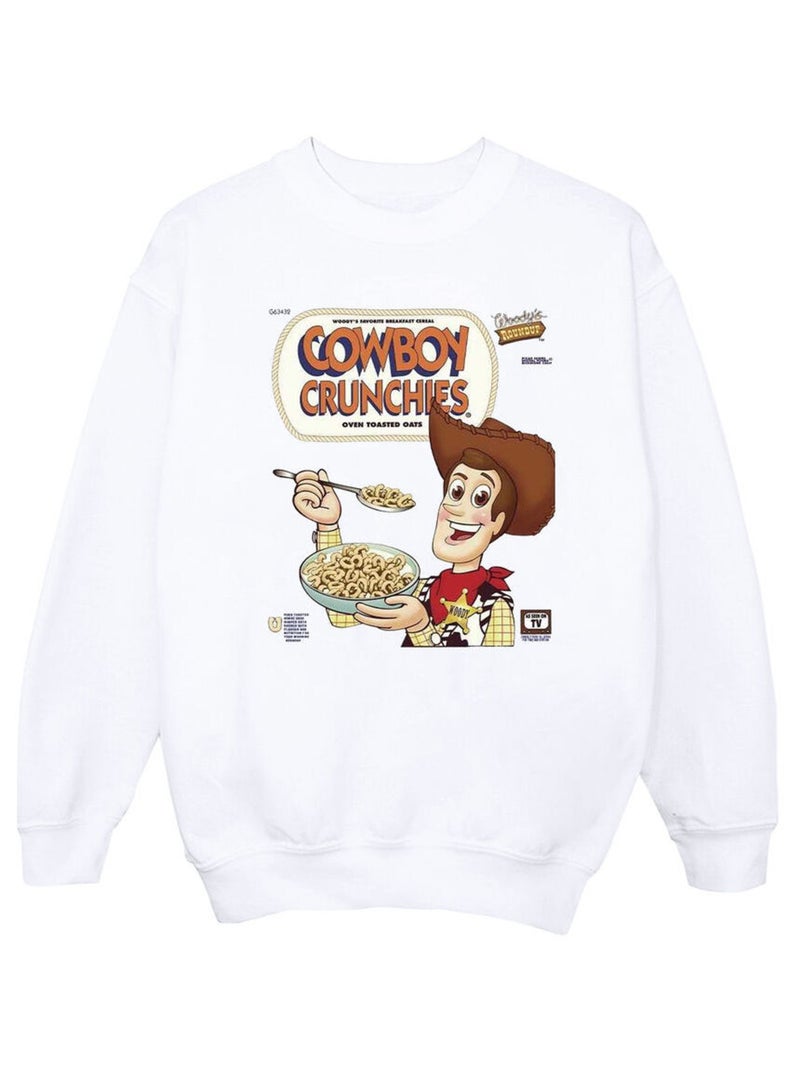 Disney - Sweat TOY STORY COWBOY CRUNCHIES Blanc - Kiabi