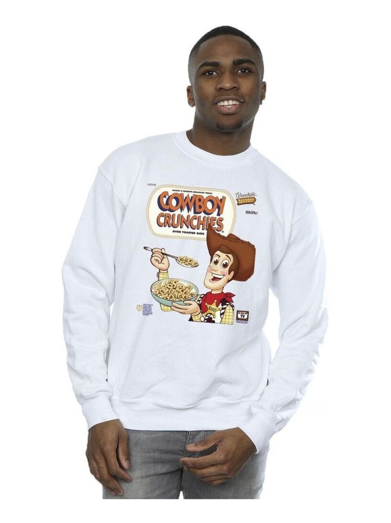 Disney - Sweat TOY STORY COWBOY CRUNCHIES Blanc - Kiabi