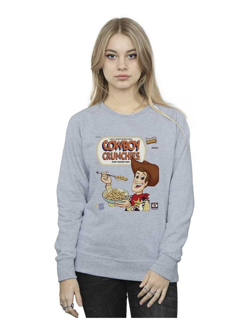 Disney - Sweat TOY STORY COWBOY CRUNCHIES Gris chiné - Kiabi