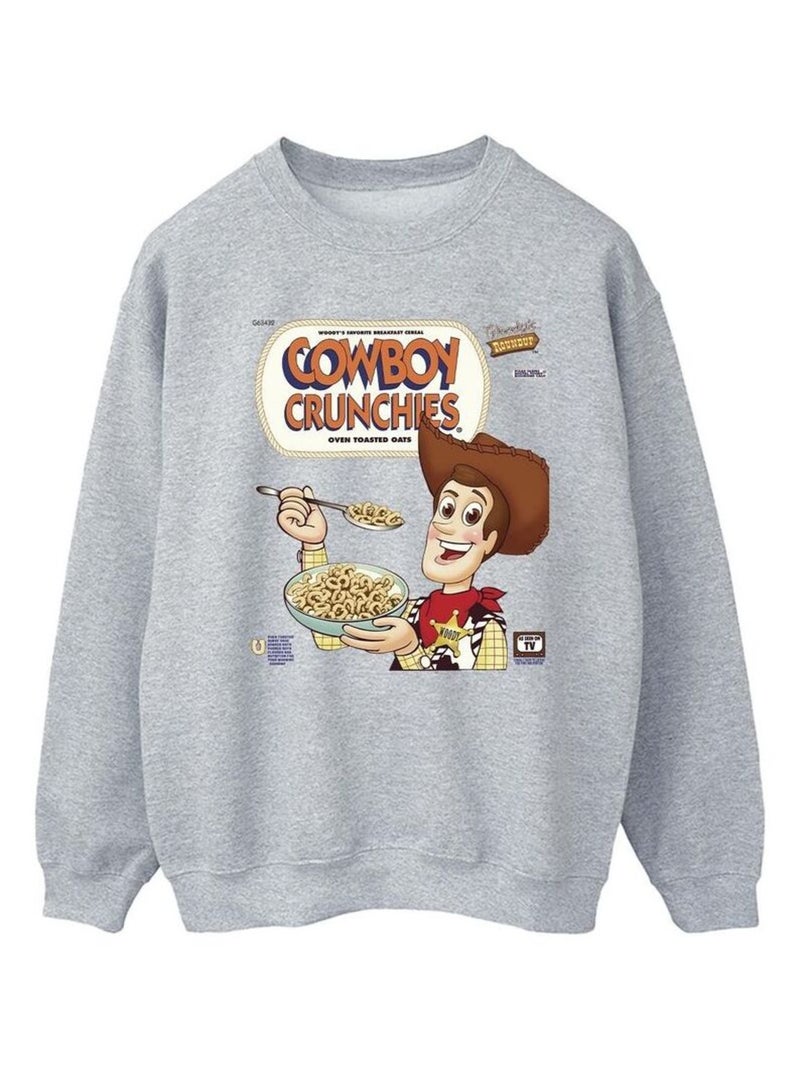Disney - Sweat TOY STORY COWBOY CRUNCHIES Gris chiné - Kiabi