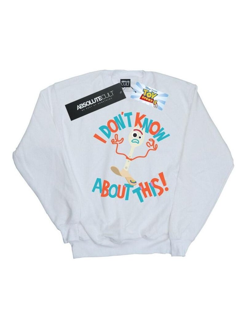Disney - Sweat TOY STORY DONT KNOW ABOUT THIS Blanc - Kiabi