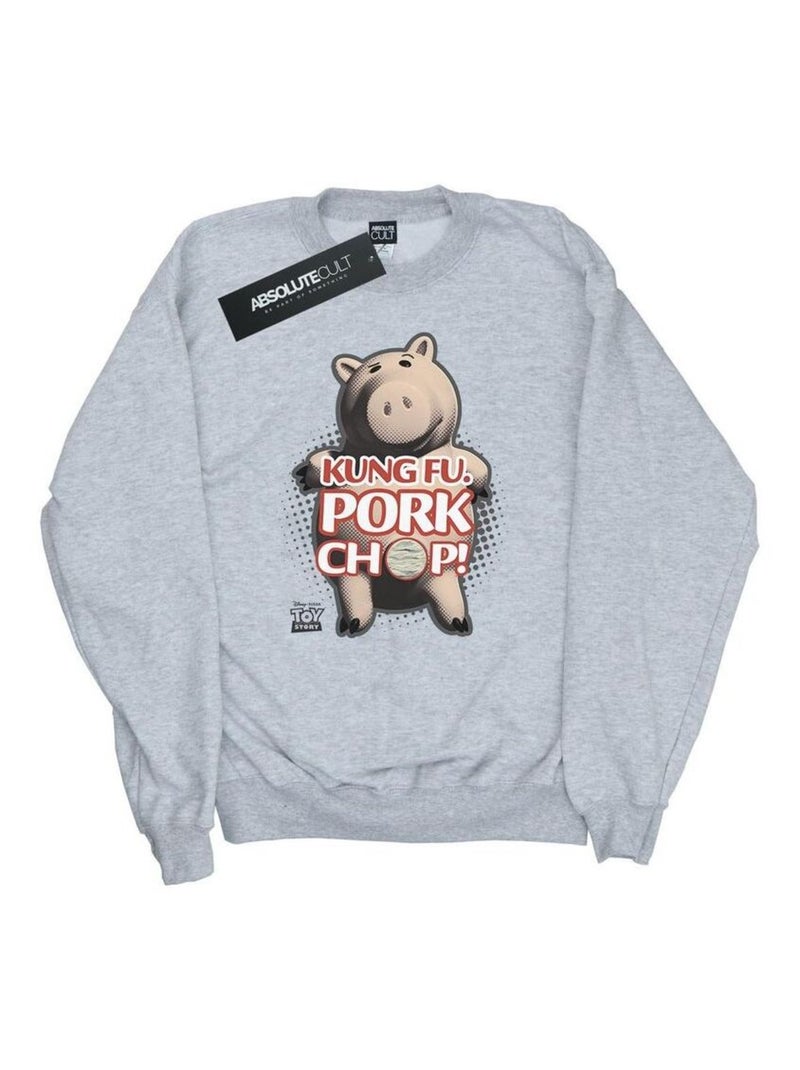 Disney - Sweat TOY STORY KUNG FU PORK CHOP Gris chiné - Kiabi
