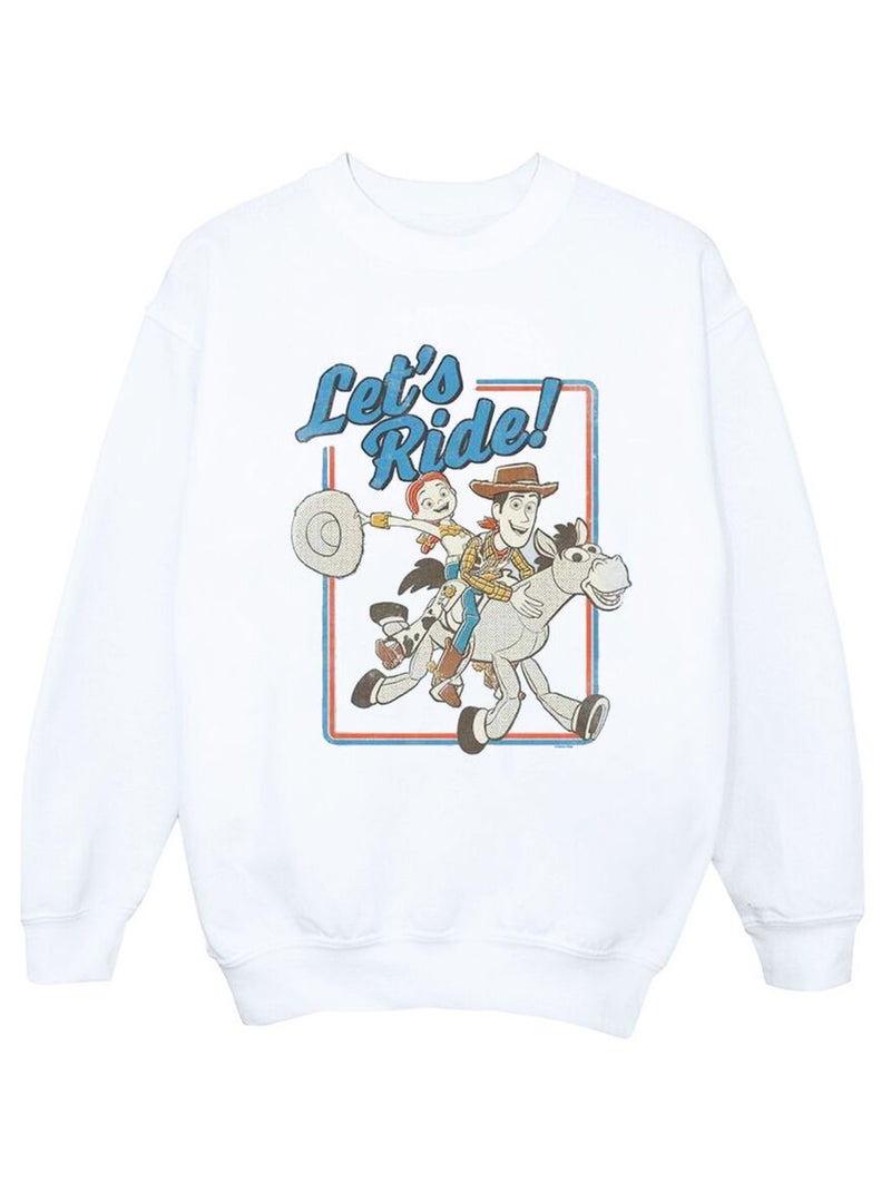 Disney - Sweat TOY STORY LET'S RIDE Blanc - Kiabi