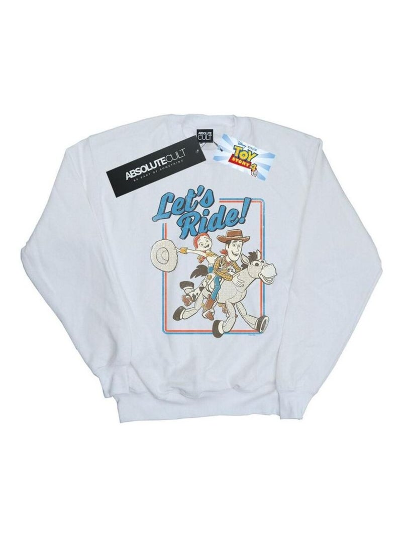 Disney - Sweat TOY STORY LET'S RIDE Blanc - Kiabi