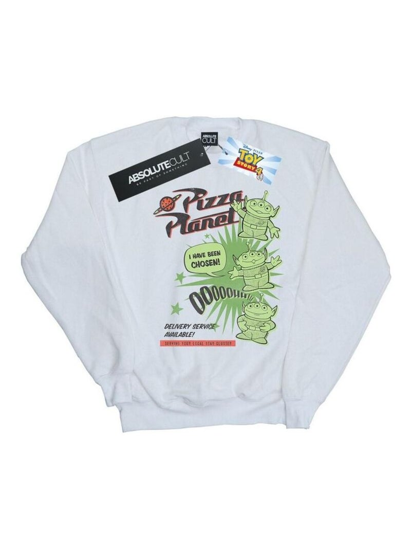 Disney - Sweat TOY STORY PIZZA PLANET LITTLE GREEN MEN Blanc - Kiabi