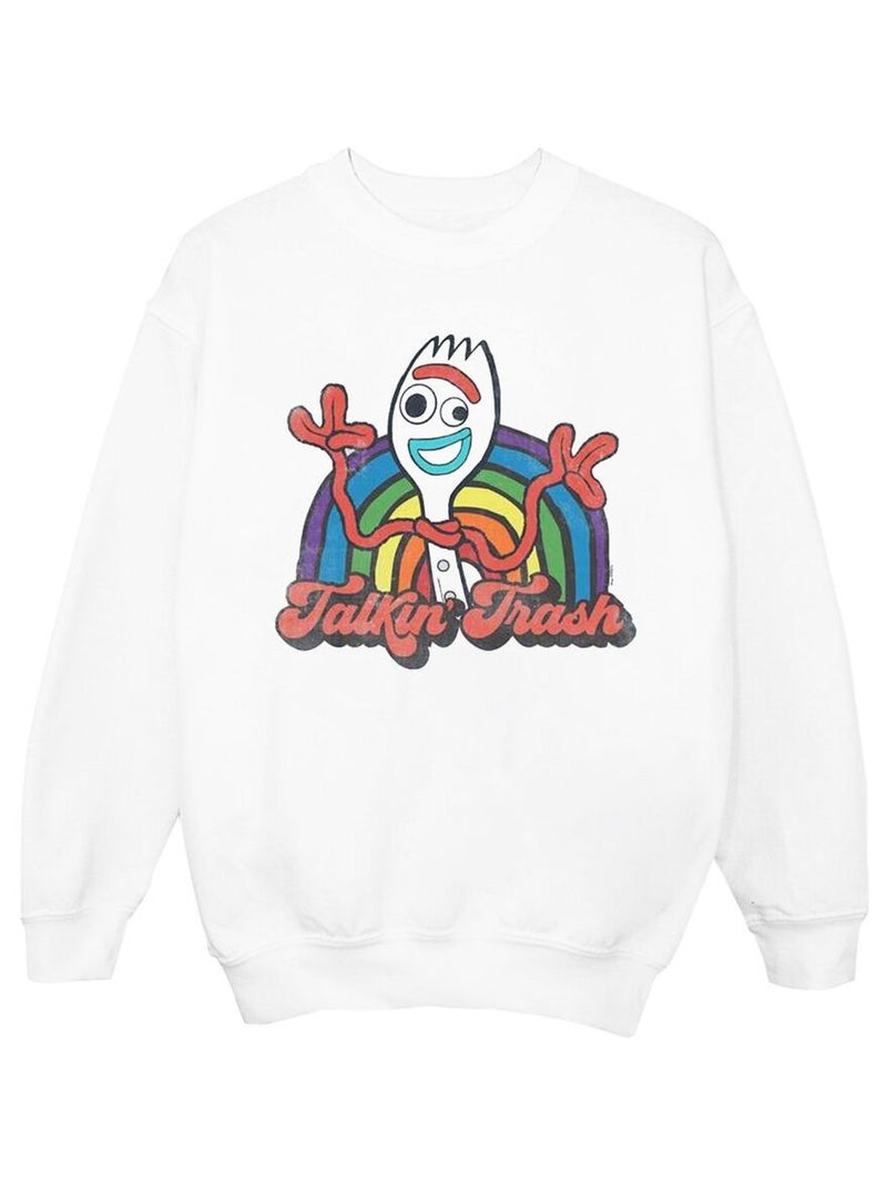 Disney - Sweat TOY STORY TALKIN' TRASH Blanc - Kiabi