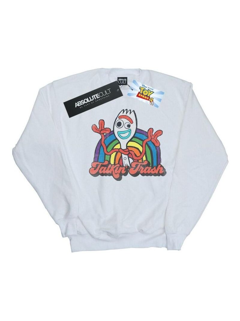 Disney - Sweat TOY STORY TALKIN' TRASH Blanc - Kiabi