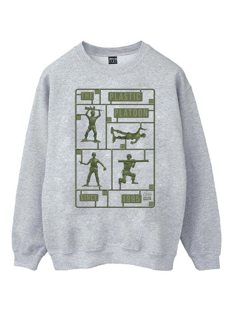 Disney - Sweat TOY STORY THE PLASTIC PLATOON Gris chiné - Kiabi