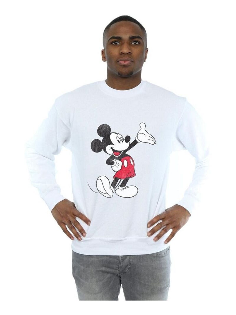 Disney - Sweat TRADITIONAL WAVE (Mickey Mouse) Blanc - Kiabi