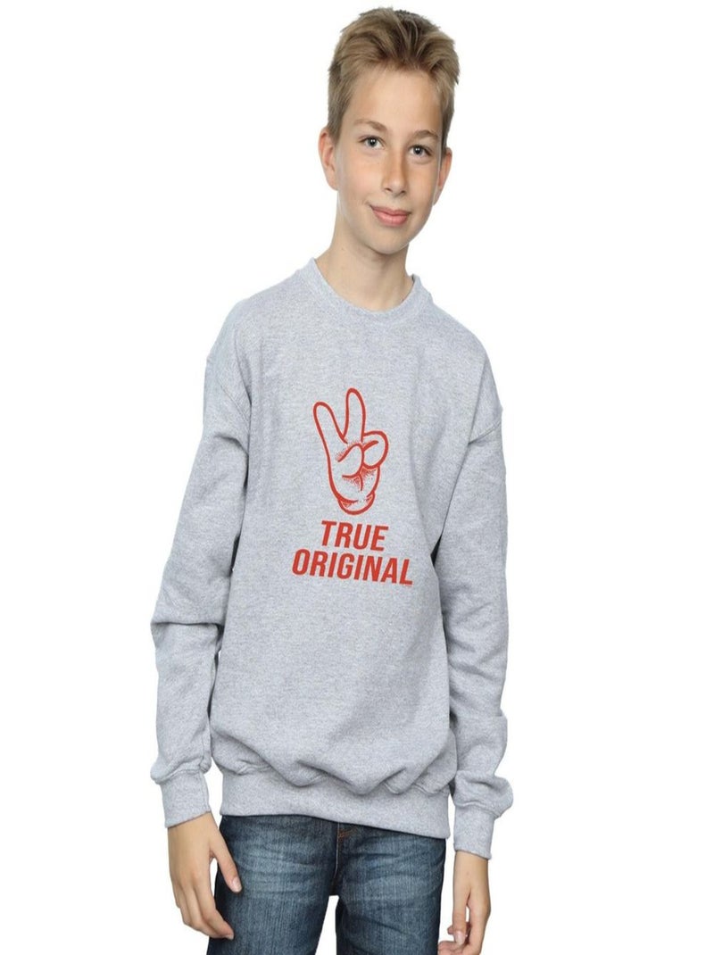 Disney - Sweat TRUE ORIGINAL Gris chiné - Kiabi