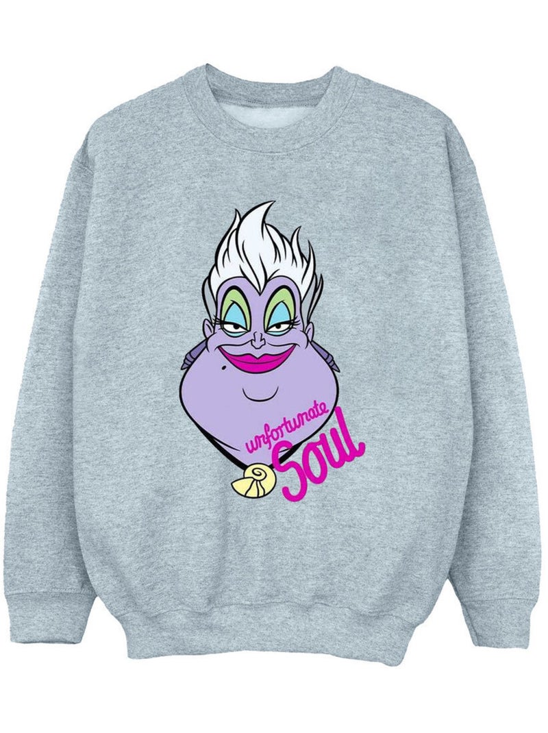 Disney - Sweat UNFORTUNATE SOUL Gris chiné - Kiabi