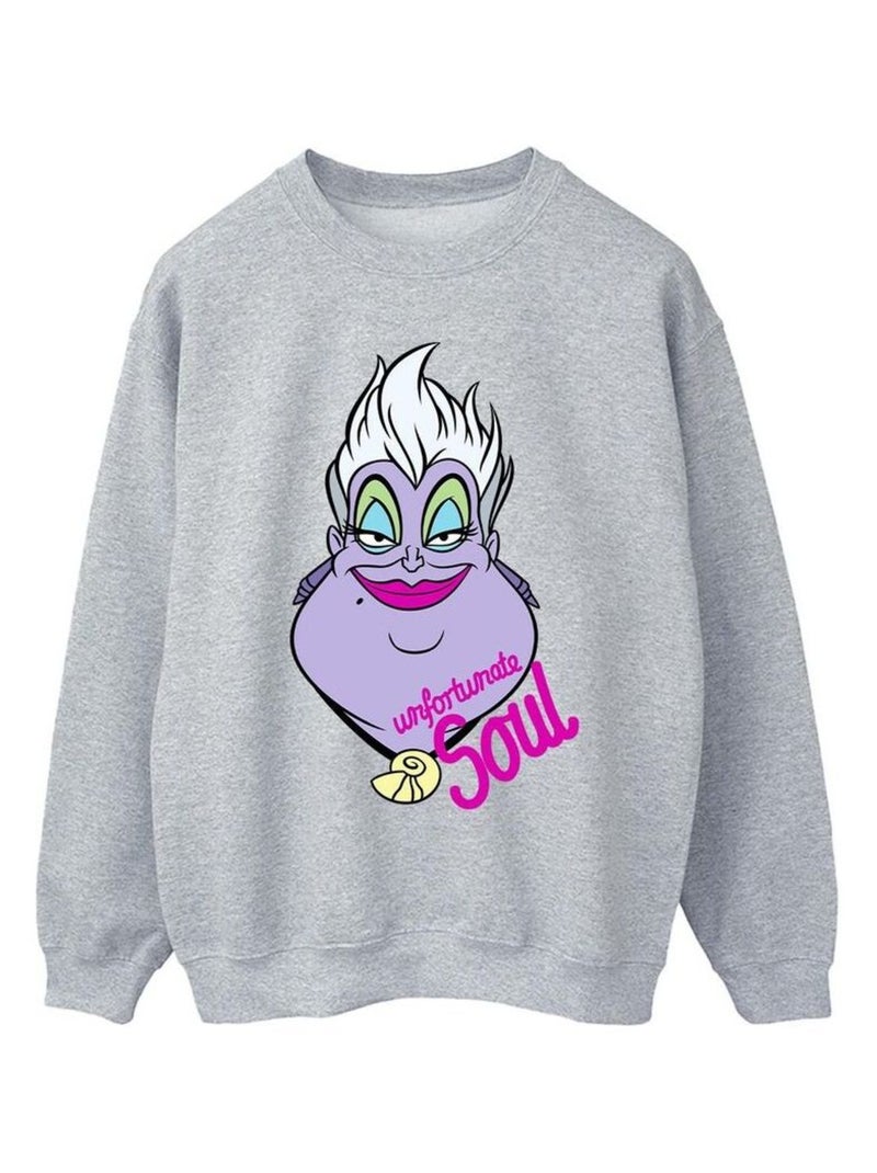 Disney - Sweat UNFORTUNATE SOUL Gris chiné - Kiabi