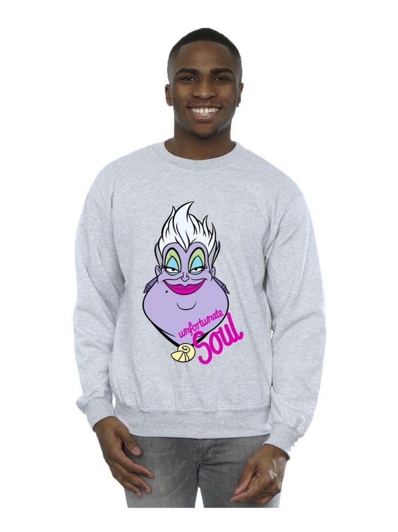 Disney - Sweat UNFORTUNATE SOUL Gris chiné - Kiabi