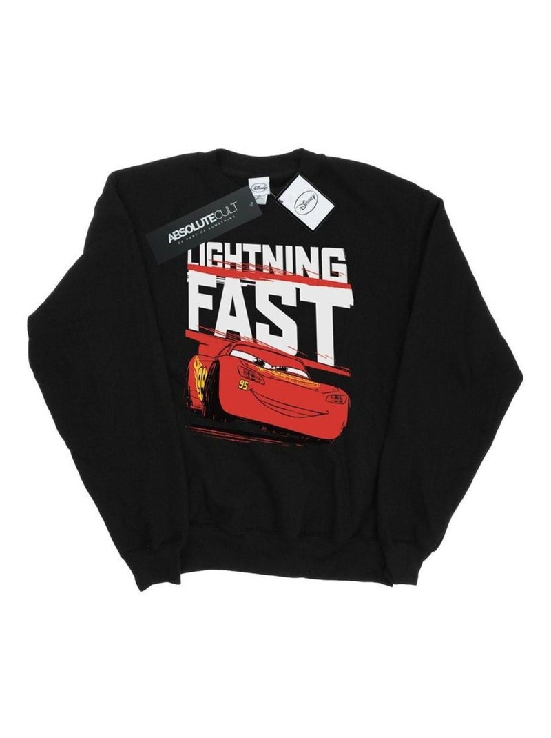 Disney - Sweat Voitures LIGHTNING FAST Noir - Kiabi
