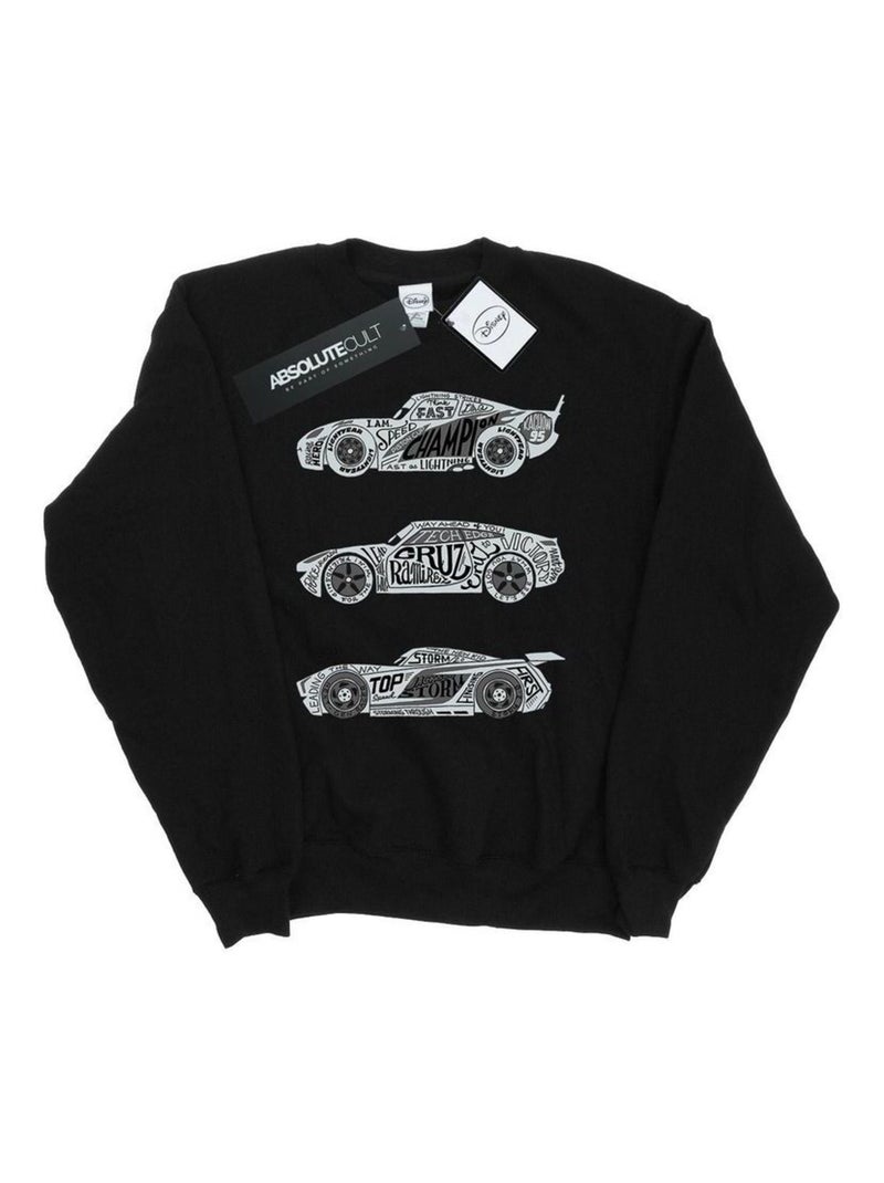Disney - Sweat Voitures Noir - Kiabi