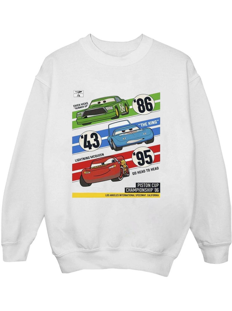 Disney - Sweat Voitures PISTON CUP CHAMPIONS Blanc - Kiabi