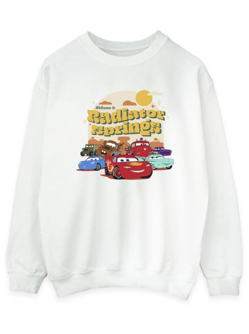 Disney - Sweat Voitures RADIATOR SPRINGS Blanc - Kiabi