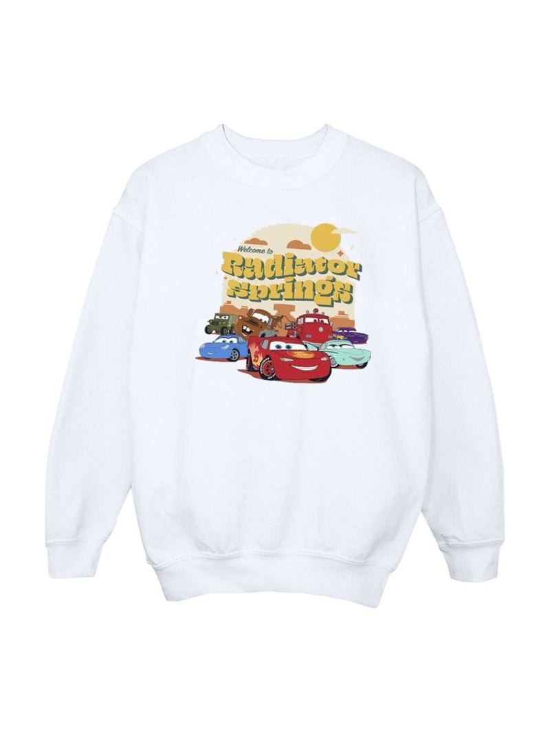 Disney - Sweat Voitures RADIATOR SPRINGS Blanc - Kiabi